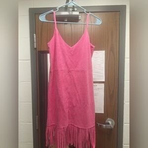 Pink Fringe Dress